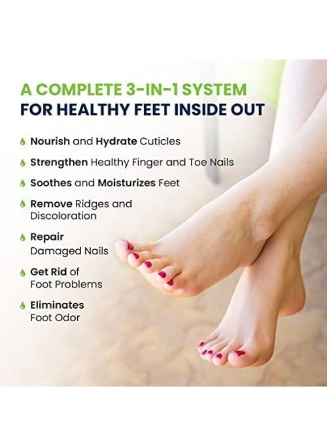 FOOT CURE Toenail Fungus Treatment Kit Extra Strength - Soak, Repair Pen & Tea Tree Balm - Image 2